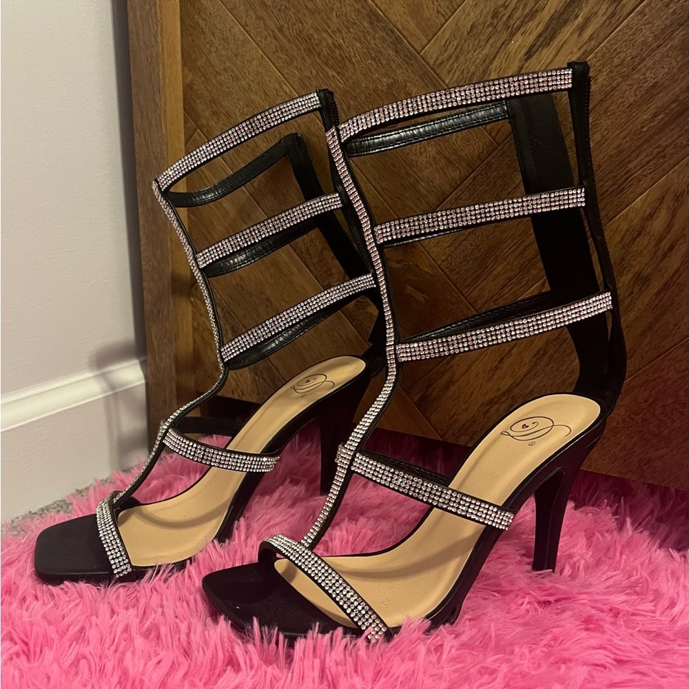 Black Sparkly Heels